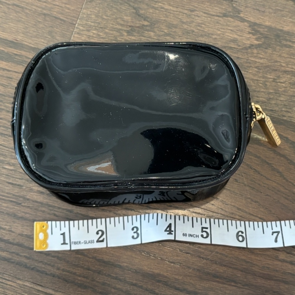 Tory Burch Glossy Black Cosmetic Bag Set of 2, like new - Picture 11 of 16